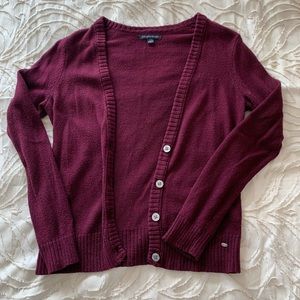 Burgundy cardigan